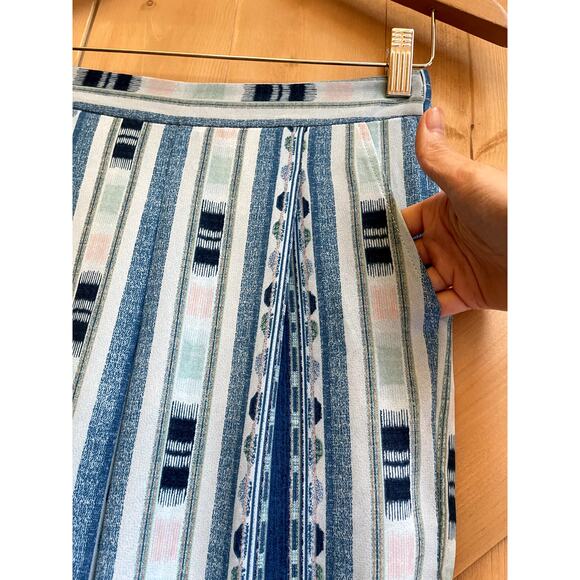 BCBGMaxazria Cedric Patterned Print Summer Lounge Cropped Blue Pants Size XS - Picture 4 of 7